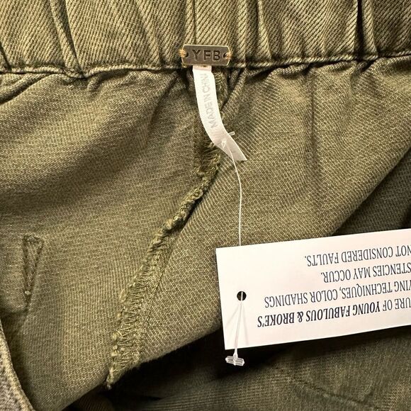 Young Fabulous & Broke Cargo Pants Green Size Large - Picture 3 of 4